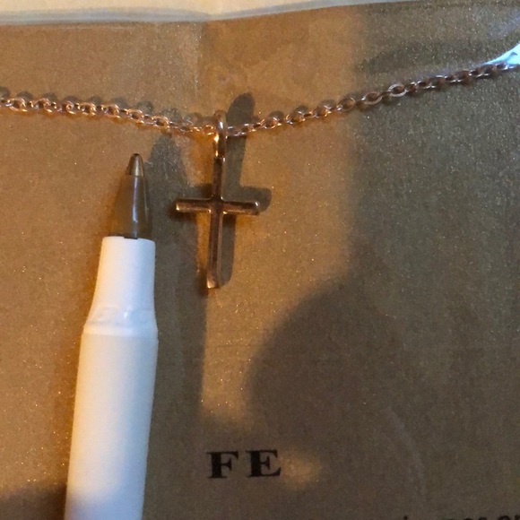 Jewelry Fe Necklace 14k Gold Dipped Cross Poshmark